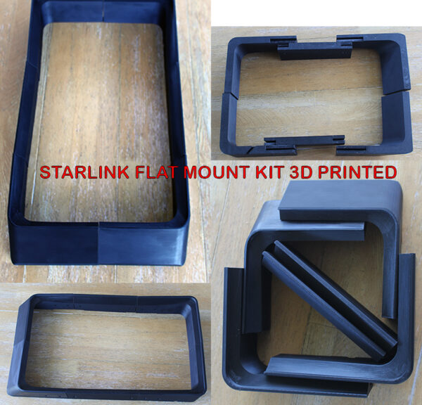 Flat Mount Kit Rectangular Starlink Dishy (Gen2) Roof Rack - Caravan - Camper