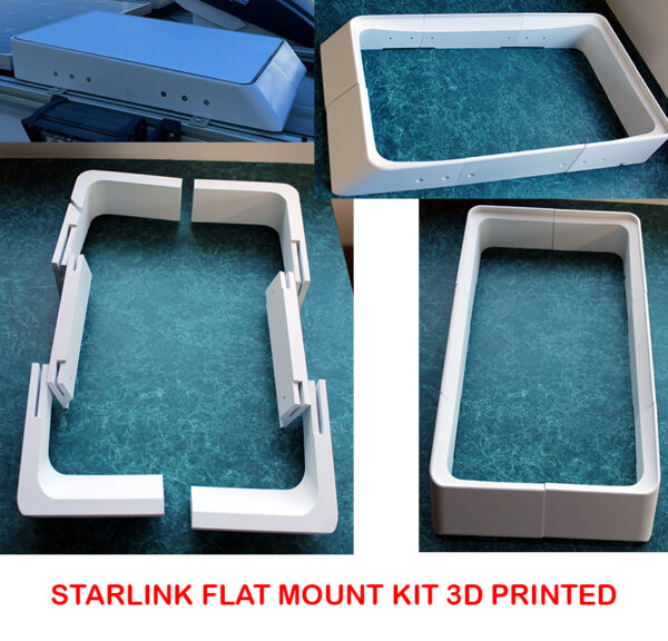 Starlink Flat Mount Kit Rectangular Dishy DYI White
