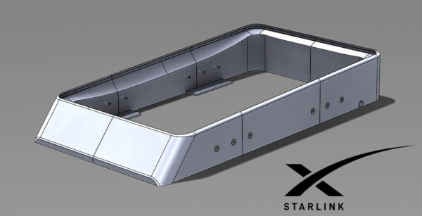 Flat Mount Kit Rectangular Starlink Dishy (Gen2) Roof Rack - Caravan - Camper